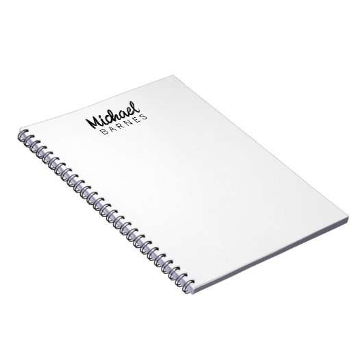 Carnet Classical White Minimalist Plain Elegant (Côté Droit)