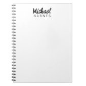 Carnet Classical White Minimalist Plain Elegant (Devant)