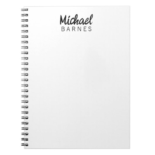 Carnet Classical White Minimalist Plain Elegant (Devant)