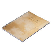 Carnet Classique Artistique Chic Beige Or Peinture Textur (Côté gauche)