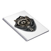 Carnet Classique avec Raton Laveur Mignon en 3D da (Côté Droit)