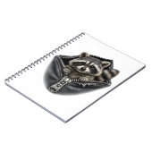 Carnet Classique avec Raton Laveur Mignon en 3D da (Côté gauche)