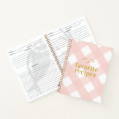 Carnet Classique Elegant Blush En vichy Newlyweds Recette (Intérieur)