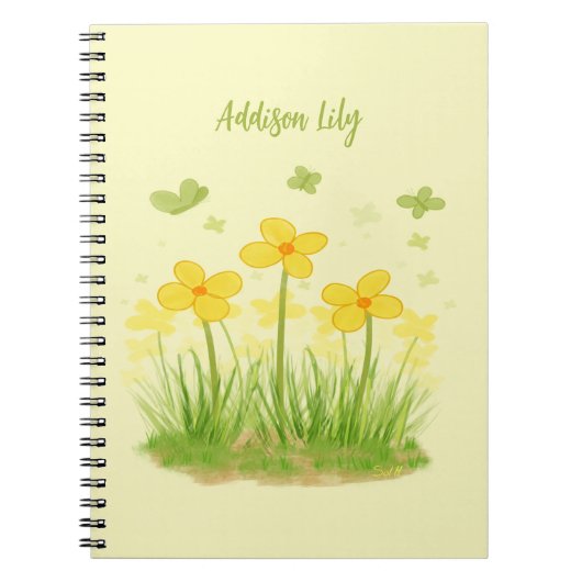 Carnet Classique Fleurs Sauvages & Papillons Ensol (Devant)