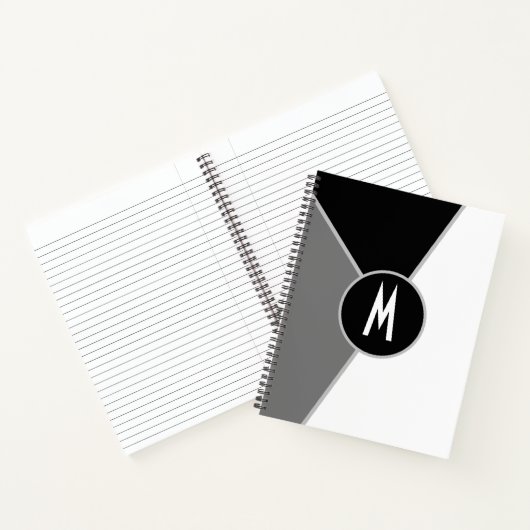 Carnet Classique Monogrammé Bloc de Couleurs Noir et Blan (Intérieur)