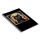 Carnet Classique Rétro Chat Noir Halloween T-Shirt Classi (Côté Droit)