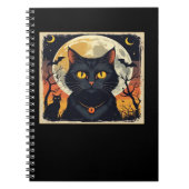 Carnet Classique Rétro Chat Noir Halloween T-Shirt Classi (Devant)