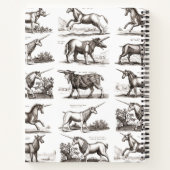 Carnet Classique Unicorne Antique Mythique Magie Créature (Dos)