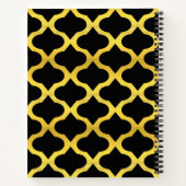 Carnet Classy Black Faux Gold Nom personnalisé Cookbook R (Dos)