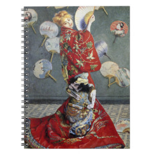 Carnet Claude Monet Camille en kimono japonais rouge Art