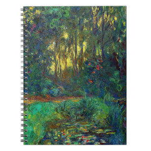 Carnet Claude Monet - Coin d'étang avec des nymphéas