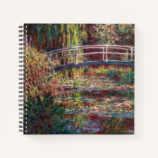 Carnet Claude Monet - Eau Lily étang, Harmonie rose (Devant)