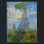 Carnet Claude Monet Femme avec un parasol<br><div class="desc">Inspirer chaque note avec la beauté impressionniste. Ce carnet présente la Femme de Claude Monet avec un Parasol, vivant avec des bleus aérés, des blancs doux et des verts frais. La scène lumineuse mère-enfant ajoute sérénité et charme à l'écriture quotidienne. Avec des pages doublées et une taille portable, il est...</div>
