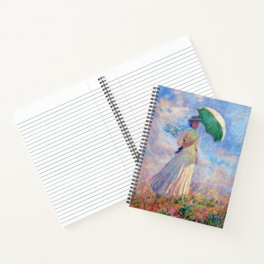 Carnet Claude Monet - Femme avec un parasol face à droite (Intérieur)