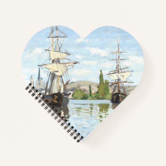 Carnet Claude Monet. Navires à cheval sur la Seine à Roue (Devant)