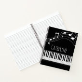 Carnet Clavier de piano et notes musicales (Intérieur)