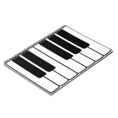 Carnet Clavier de piano touches de nouveauté jumbo noir e (Côté gauche)