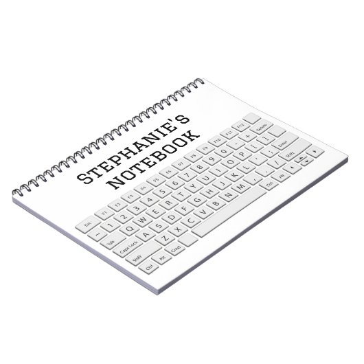 Carnet Clavier d'ordinateur géant QWERTY lettres nouveaut (Côté gauche)