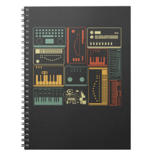Carnet Clavier du producteur de musique synthétiseur modu