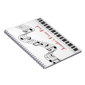 Carnet Clavier et notes de piano nommés faits sur (Côté Droit)