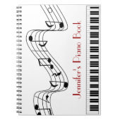 Carnet Clavier et notes de piano nommés faits sur (Devant)