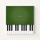 Carnet Clavier Moss Green Piano Music Personnalisé (Dos)
