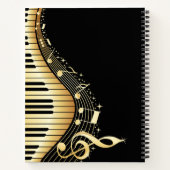Carnet Clavier musical Gold et Black (Dos)