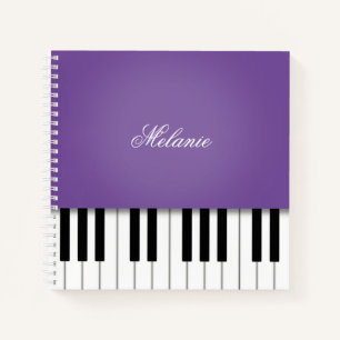 Carnet Clavier Purple Piano Music Personnalisé
