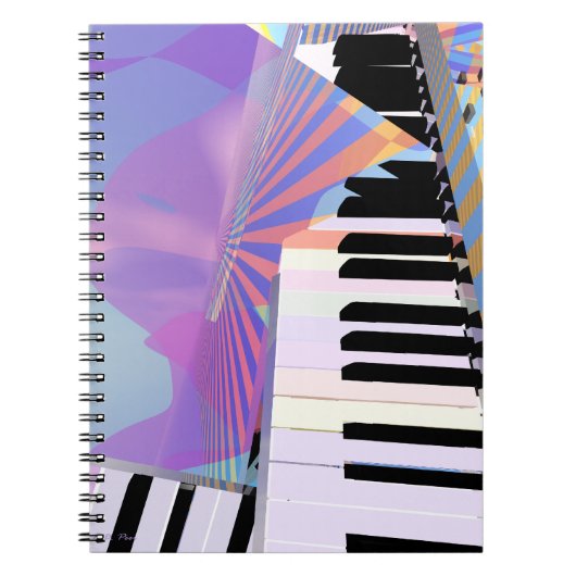 Carnet Claviers Abstraits et Rayures (Devant)