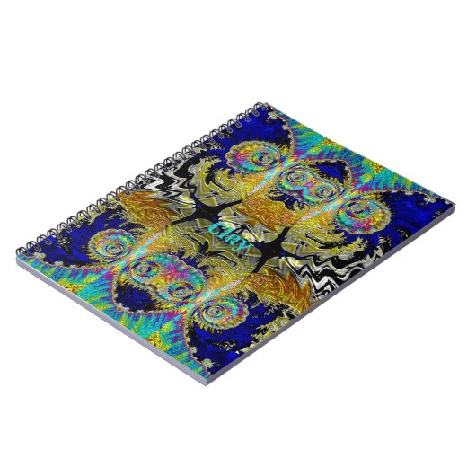 Carnet CLAY ~ Fractal multicolore (Côté gauche)