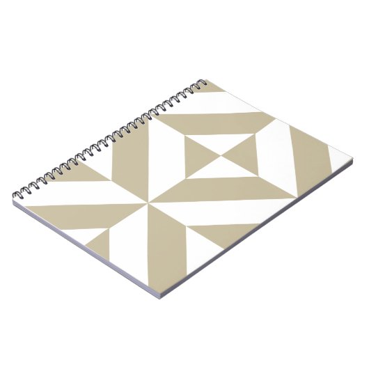 Carnet Clay Geometric Deco Cube Pattern (Côté gauche)