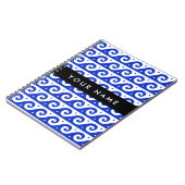 Carnet Clé de méandre grecque, Clé de vague, Bleu, Votre  (Côté gauche)