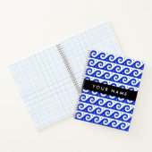 Carnet Clé de méandre grecque, Clé de vague, Bleu, Votre (Intérieur)