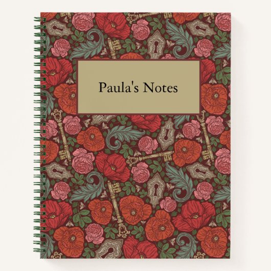 Carnet Clé de serrure ancienne steampunk victorien avec c (Devant)