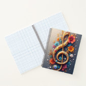Carnet Clé de sol florale (Intérieur)