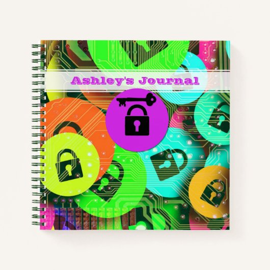 Carnet Clé et cadenas personnalisées (Devant)