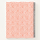 Carnet Clé grecque preppy Monogramme – Corail & Turquoise (Dos)