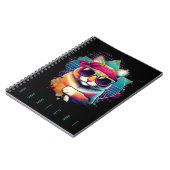 Carnet CLÉ RÉtro Chat avec Bandana et lunettes de soleil (Côté gauche)