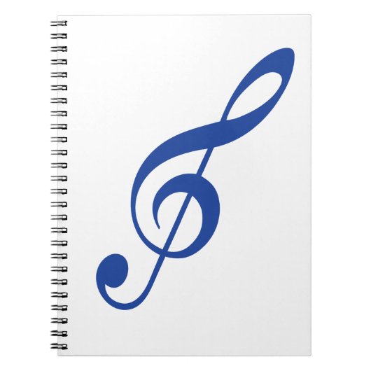 Carnet Clé violon bleu (Devant)