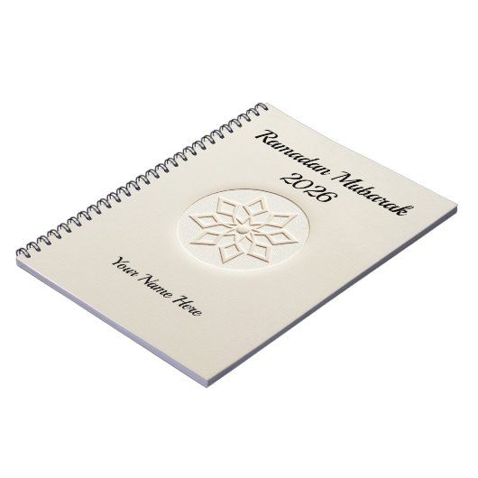 Carnet Clean Aesthetic Neutral Ramadan (Côté gauche)