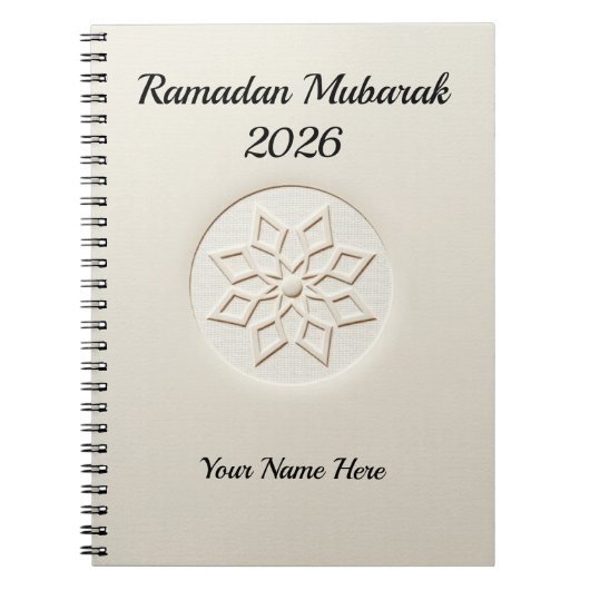 Carnet Clean Aesthetic Neutral Ramadan (Devant)