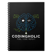 Carnet Clean Tech Brain Coding Notebook Design For Coders (Devant)