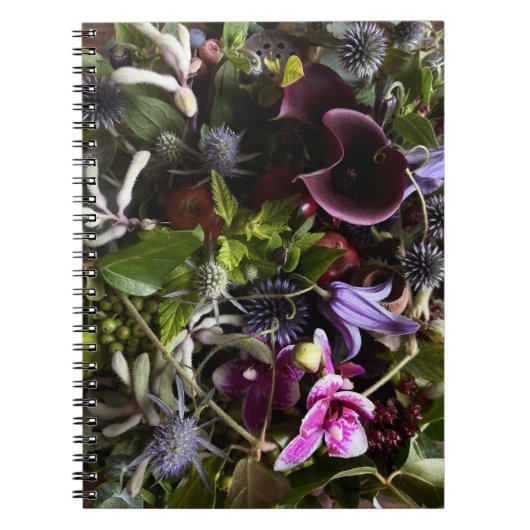 Carnet Clematis & Blue Floral Botanical Notebook (Devant)