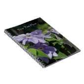 Carnet Clematis Pale Violet Fleurs Nature Notebook (Côté Droit)