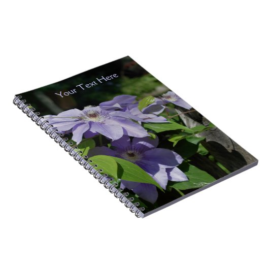 Carnet Clematis Pale Violet Fleurs Nature Notebook (Côté Droit)