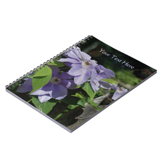 Carnet Clematis Pale Violet Fleurs Nature Notebook (Côté gauche)