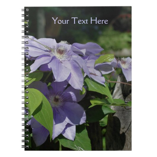 Carnet Clematis Pale Violet Fleurs Nature Notebook (Devant)