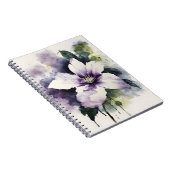 Carnet Clématite - Fleurs aquarelle (Côté Droit)