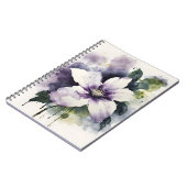 Carnet Clématite - Fleurs aquarelle (Côté gauche)