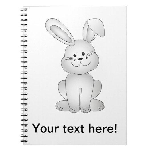 Carnet Clipart blanc de lapin (Devant)